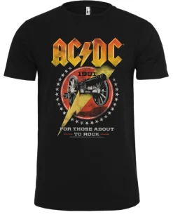 Print Shirt AC/DC - 1981 for those who about to rock t-paita - Musta Clearance