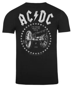 Print Shirt AC/DC for those who about to rock t-paita - Musta Sale
