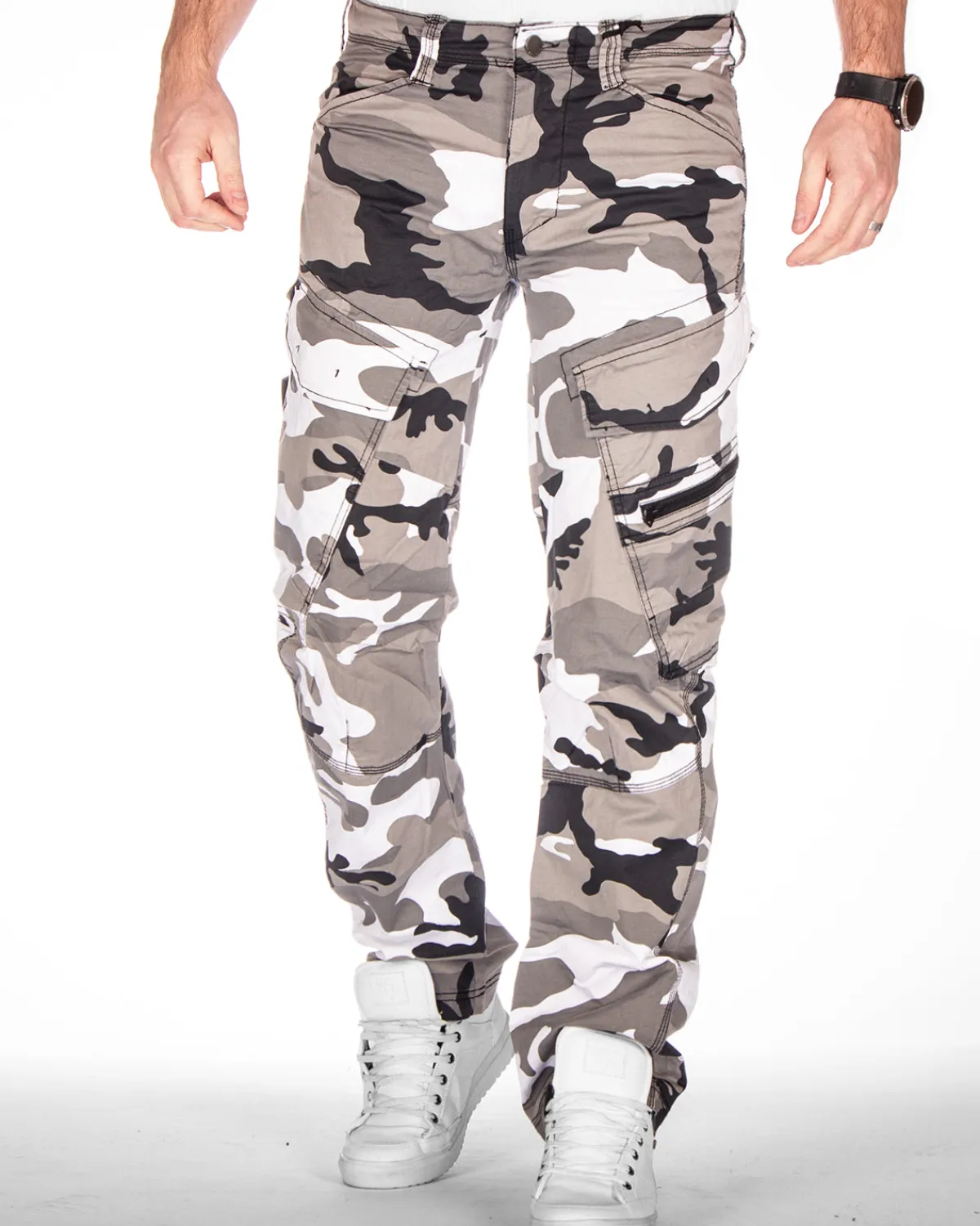 Brandit Adven reisitaskuhousut - Valkoinen Camo Hot