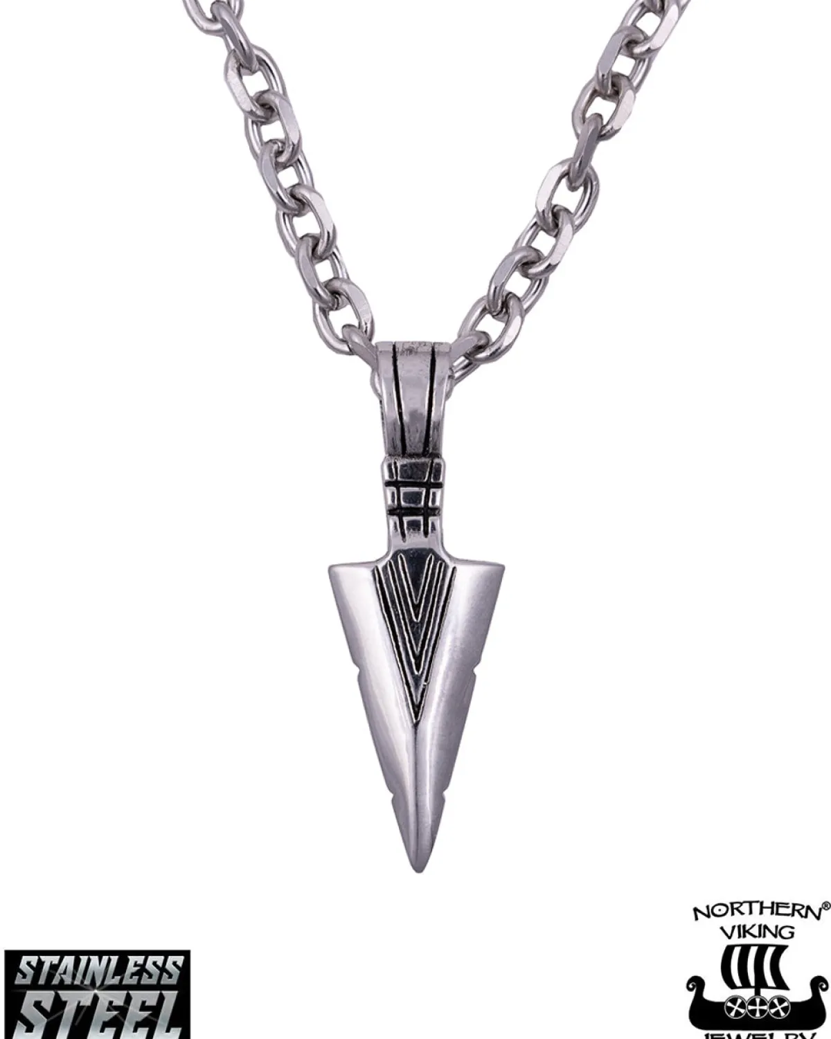 Northern Viking Jewelry Ankkuriketju + Viking Spear kaulakoru - Teräs Hot