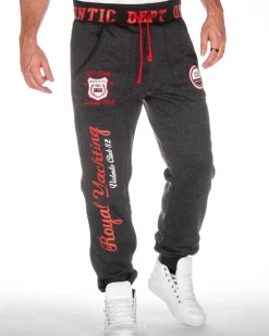 Disturb Clothing Atlantic club collegehousut - Tumman/Punainen Harmaa Outlet