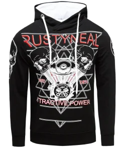 Rusty Neal Attractive huppari - Musta Outlet