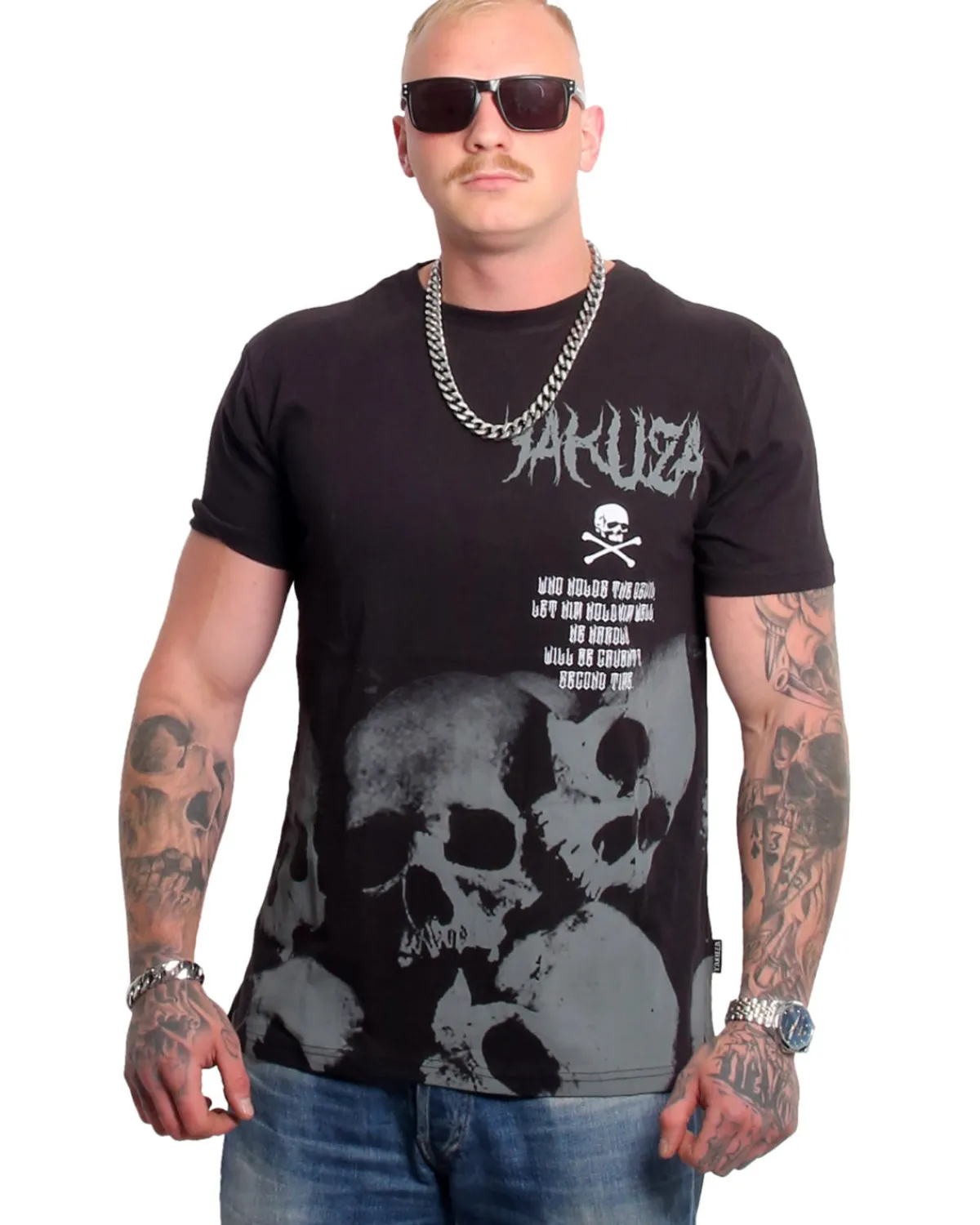 Yakuza Ink Battlefield t-paita - Musta Clearance