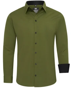 Rusty Neal Beales kauluspaita - Khaki/Musta Vihreä Discount