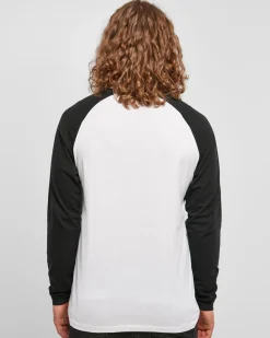 Disturb Clothing Black star chest raglan pitkähihainen - Valkoinen/Musta