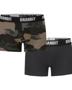 Brandit logo bokserit 2-pack - & Musta Camo Online