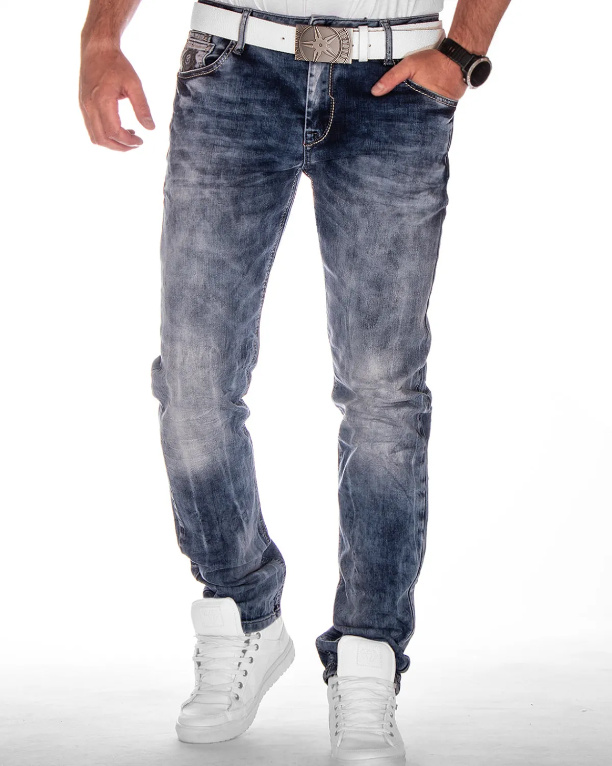 Cipo & Baxx CD319 Silas farkut - Sininen Denim sininen Sale