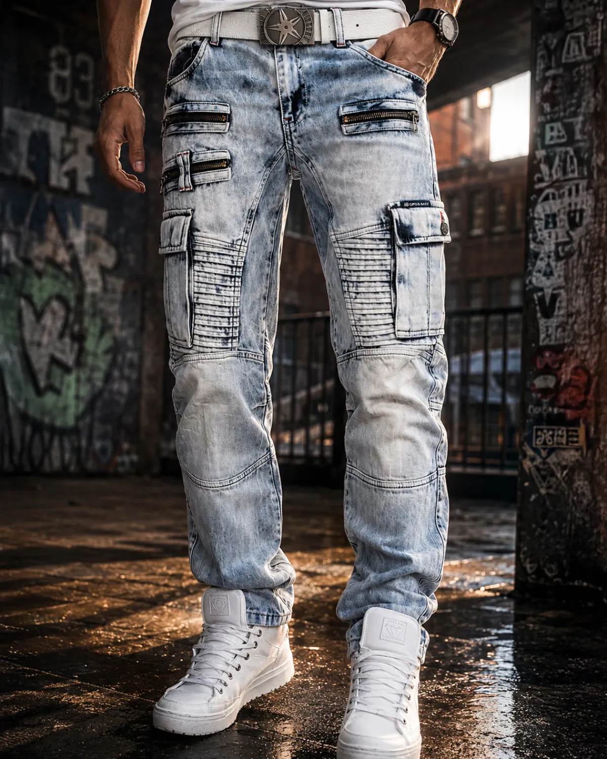Cipo & Baxx CD798 Xenos reisitaskufarkut - Vaaleansininen Denim vaalea Outlet