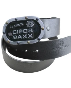 Cipo & Baxx CG193 Diabolo nahkavyö - Musta Clearance