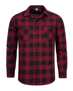 Urban Classics Checked ruutupaita - Musta/Burgundi Hot