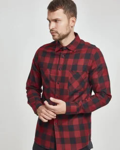 Urban Classics Checked ruutupaita - Musta/Burgundi Hot