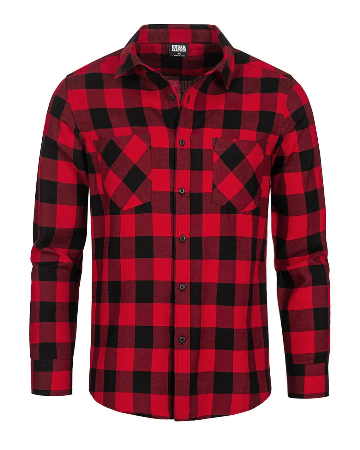 Urban Classics Checked ruutupaita - Musta/Punainen Online