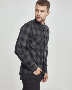 Urban Classics Checked ruutupaita- Musta/Tumman Harmaa New