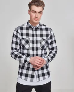 Urban Classics Checked ruutupaita - Musta/Valkoinen Sale