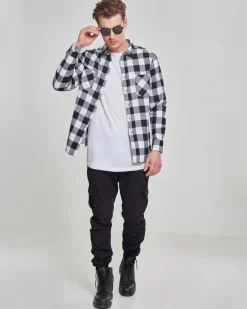 Urban Classics Checked ruutupaita - Musta/Valkoinen Sale