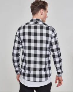 Urban Classics Checked ruutupaita - Musta/Valkoinen Sale