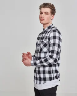Urban Classics Checked ruutupaita - Musta/Valkoinen Sale