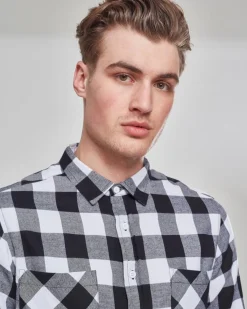 Urban Classics Checked ruutupaita - Musta/Valkoinen Sale