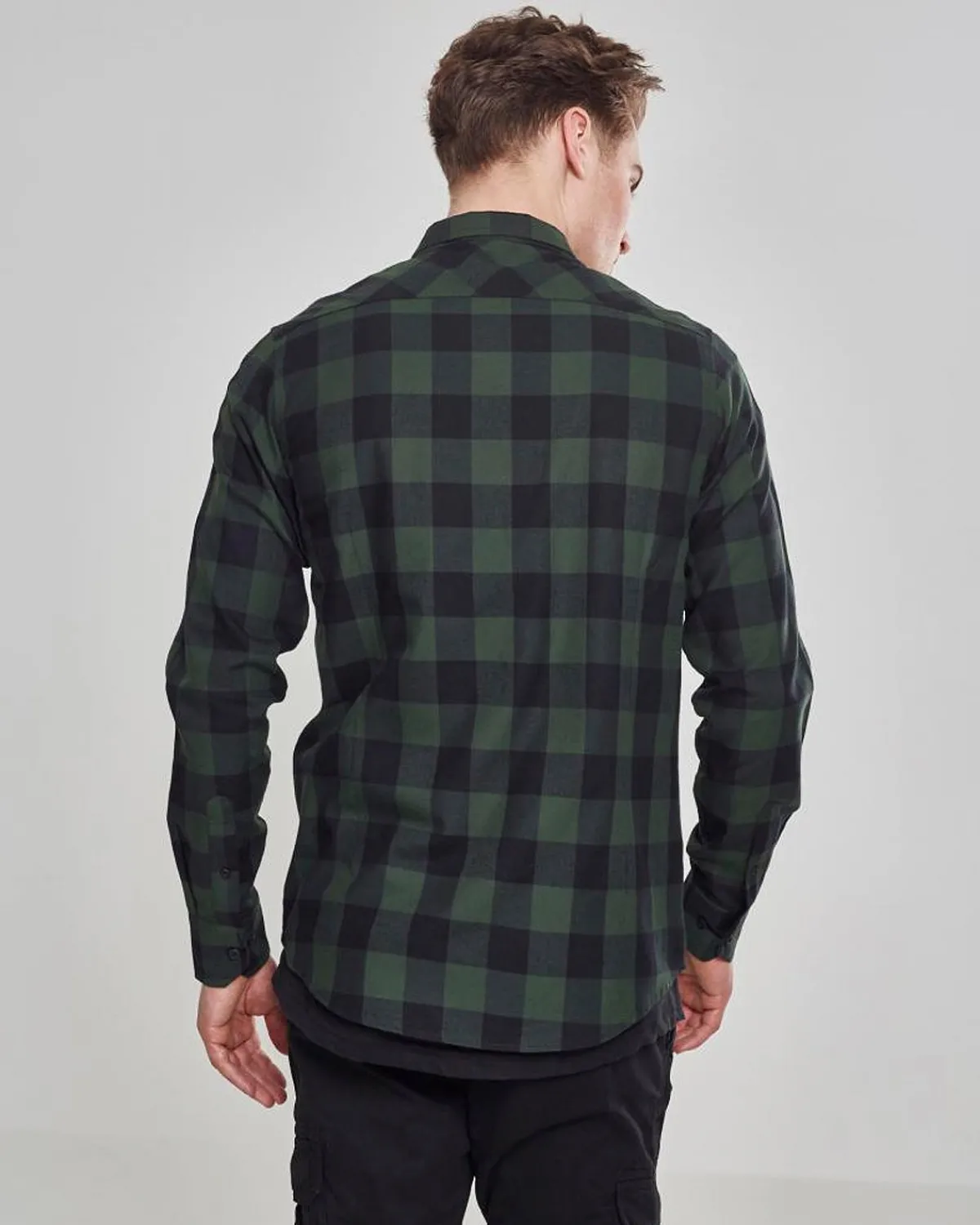 Urban Classics Checked ruutupaita - Musta/Vihreä New