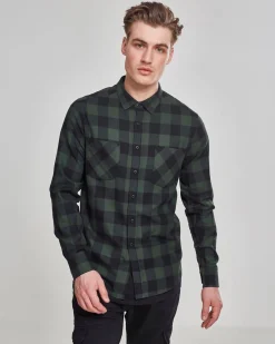Urban Classics Checked ruutupaita - Musta/Vihreä New