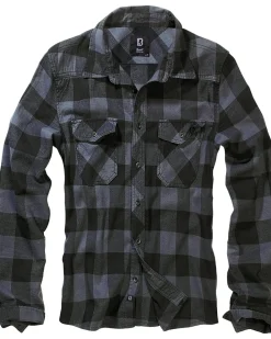 Brandit Check flanellipaita - Musta/ Harmaa New