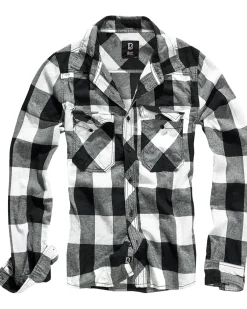 Brandit Check flanellipaita - Musta/Valkoinen Discount