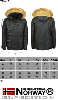 Geographical Norway Chirac talvitakki - Musta Online