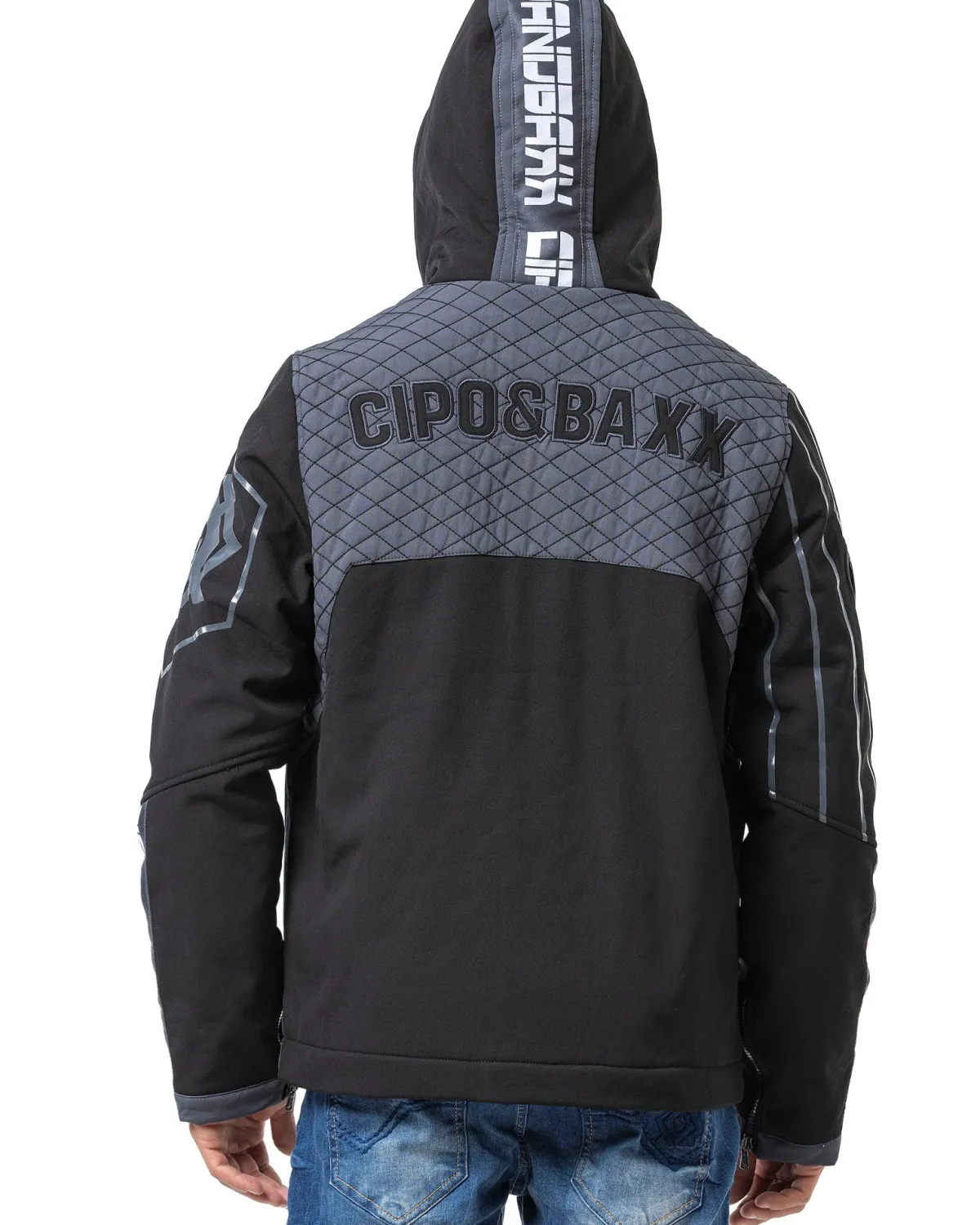 Cipo & Baxx CJ275 Casey välikausitakki - /Harmaa Musta Outlet
