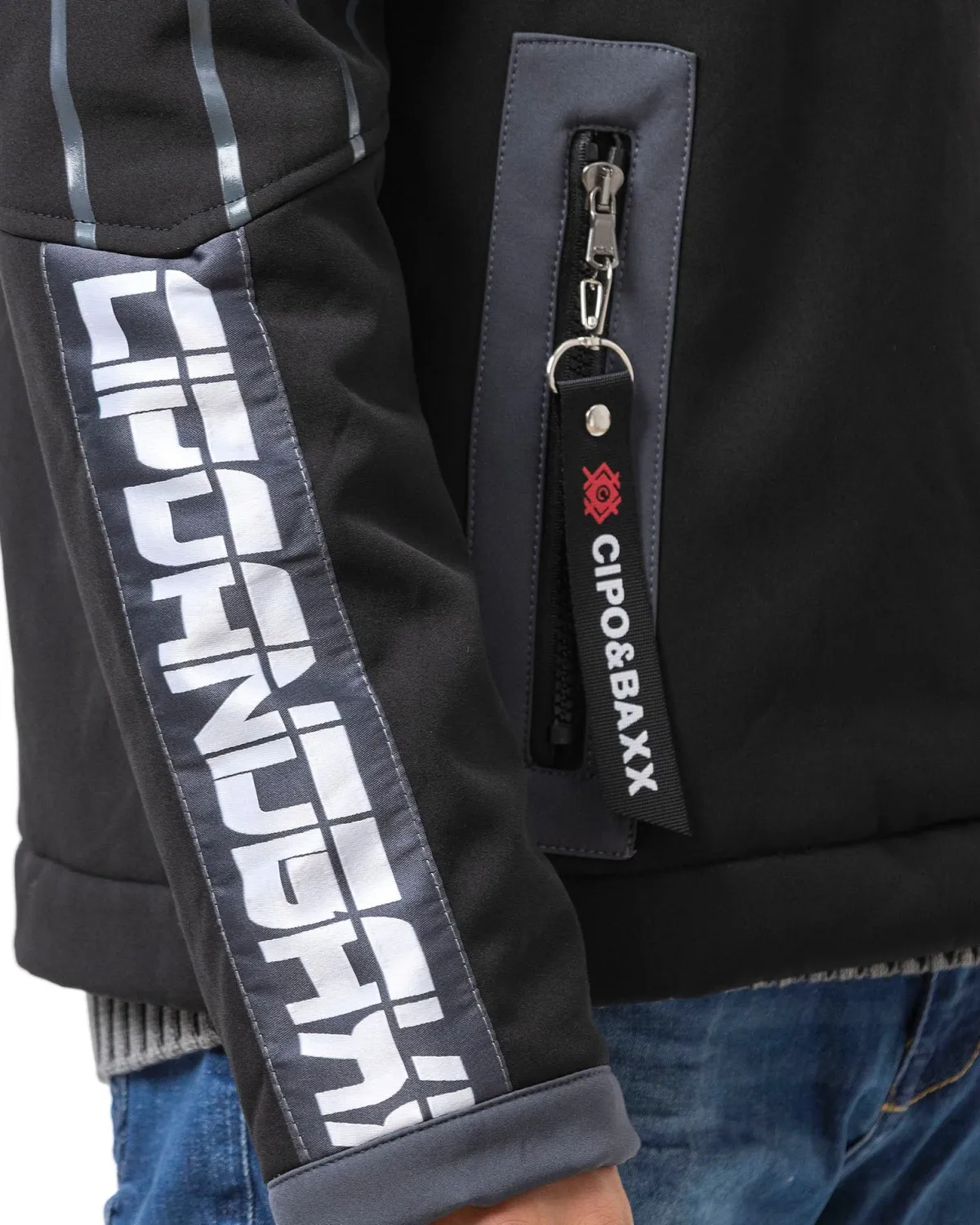 Cipo & Baxx CJ275 Casey välikausitakki - /Harmaa Musta Outlet