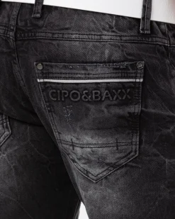 Cipo & Baxx CK288 Bruce farkkushortsit - Mustat Sale