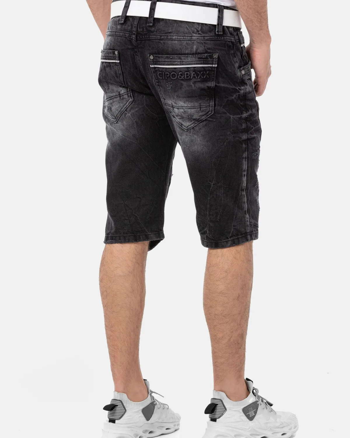 Cipo & Baxx CK288 Bruce farkkushortsit - Mustat Sale