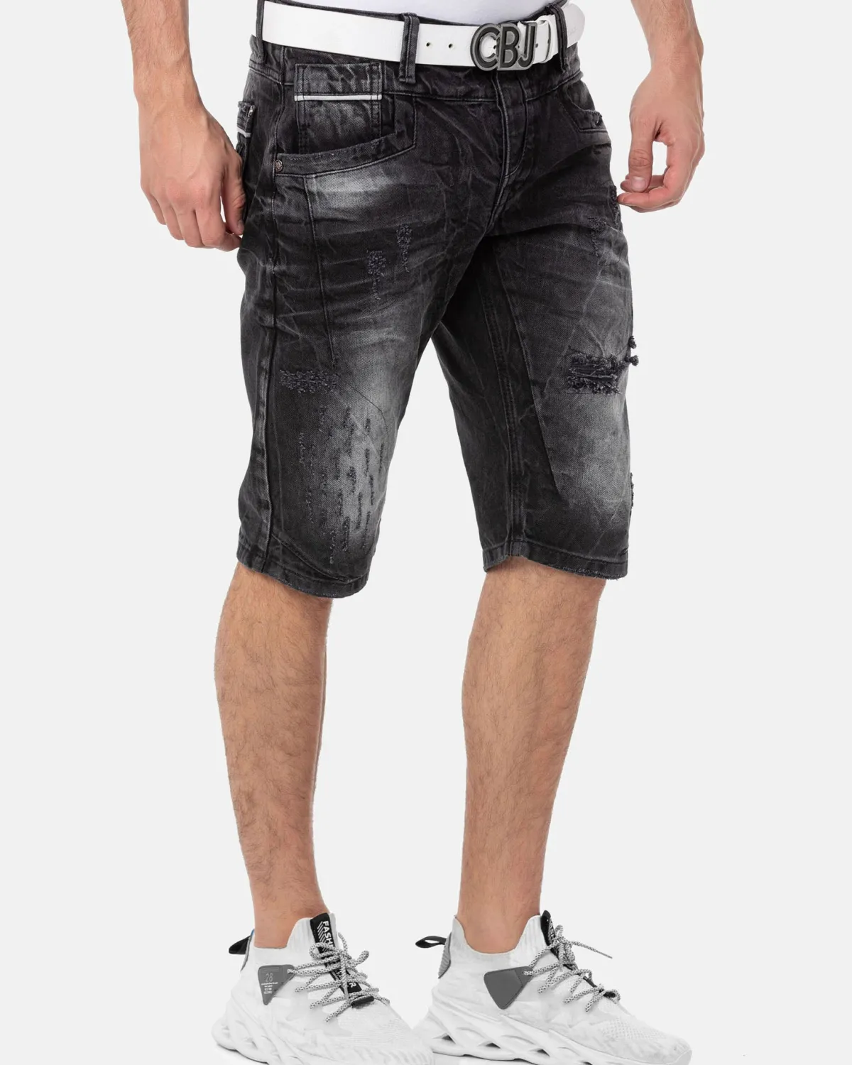 Cipo & Baxx CK288 Bruce farkkushortsit - Mustat Sale