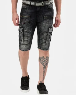 Cipo & Baxx CK295 Jensen farkkushortsit - Tummanharmaa Discount