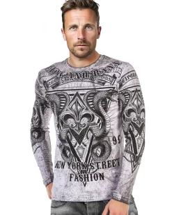 Cipo & Baxx CL449 Fashion pitkähihainen - Harmaa Outlet