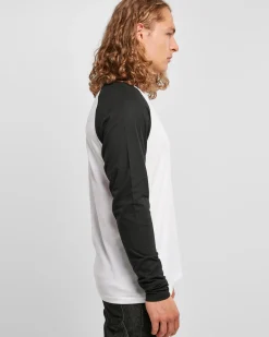 Disturb Clothing Contrast raglan pitkähihainen - Valkoinen/Musta Hot