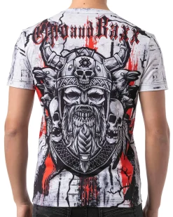 Cipo & Baxx CT819 Viking Skull t-paita - Valkoinen Hot