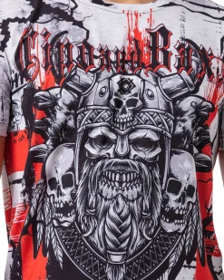 Cipo & Baxx CT819 Viking Skull t-paita - Valkoinen Hot