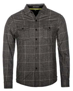 MZ72 Brand Daytona ruudullinen kauluspaita - Tummanharmaa Best