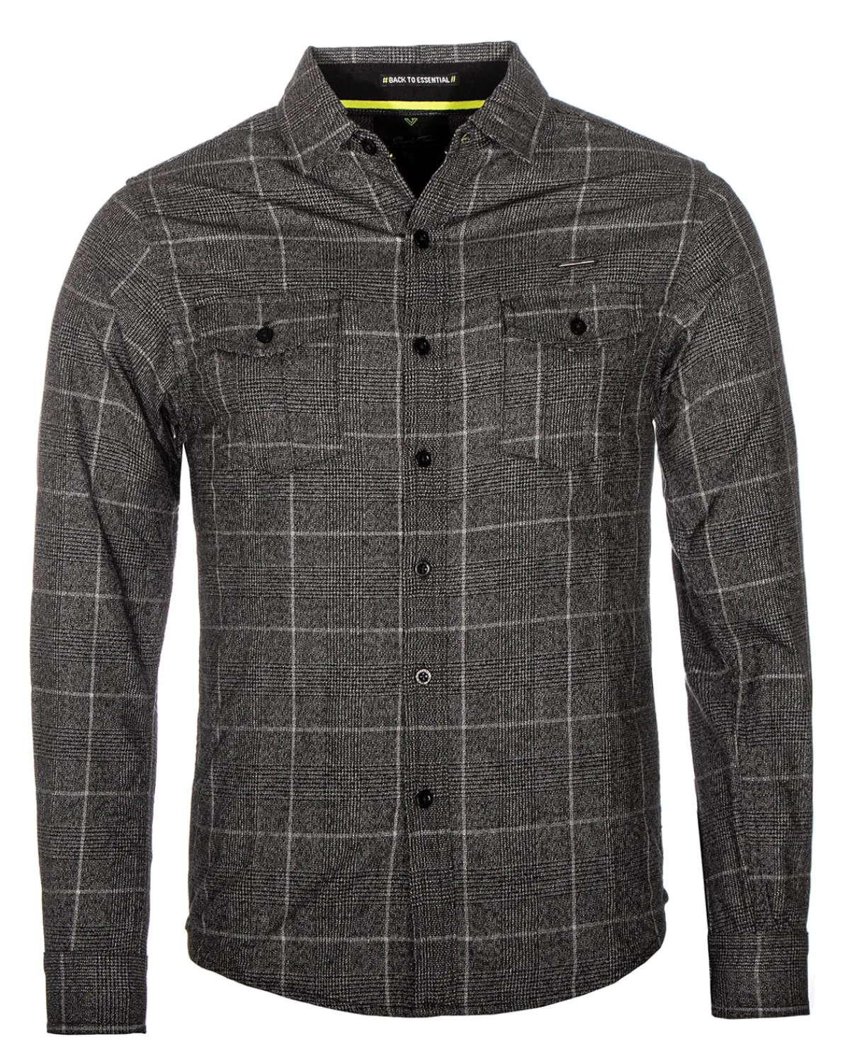 MZ72 Brand Daytona ruudullinen kauluspaita - Tummanharmaa Best