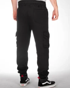Disturb Clothing Disturb cargo collegehousut - Musta Sale