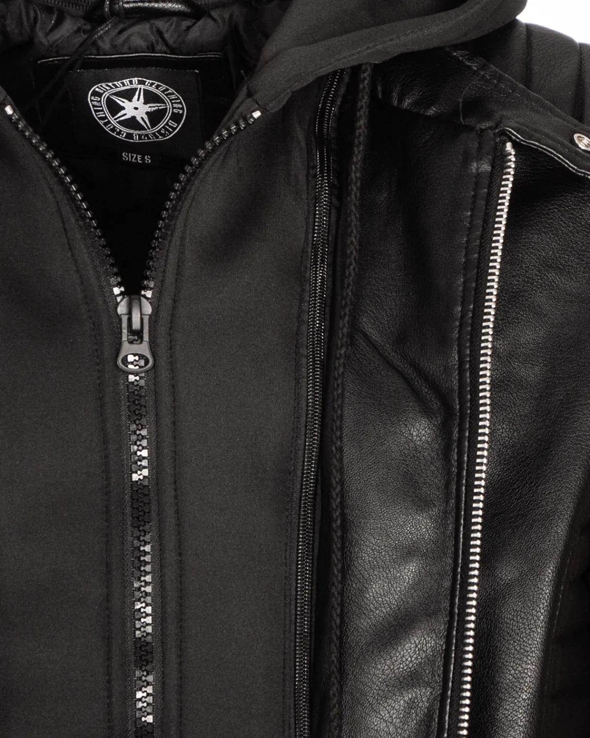 Disturb Clothing Eagle keinonahkatakki - Musta Discount