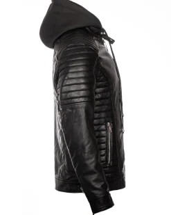 Disturb Clothing Eagle keinonahkatakki - Musta Discount