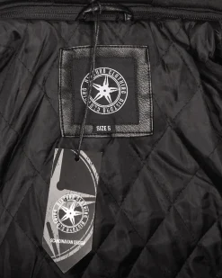 Disturb Clothing Eagle keinonahkatakki - Musta Discount