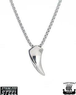 Northern Viking Jewelry Fenrir Wolf kaulakoru - Teräs Clearance
