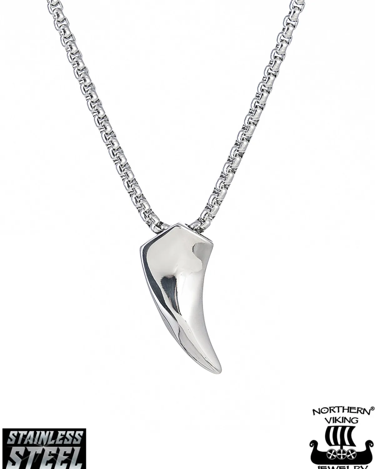 Northern Viking Jewelry Fenrir Wolf kaulakoru - Teräs Clearance