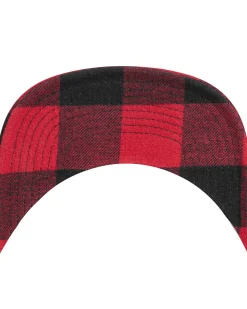 FLEXFIT Flanelli snapback - Musta/Punainen Hot