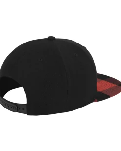 FLEXFIT Flanelli snapback - Musta/Punainen Hot