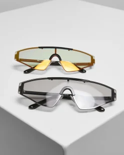 Urban Classics France 2-pack aurinkolasit - Musta/Oranssi Outlet