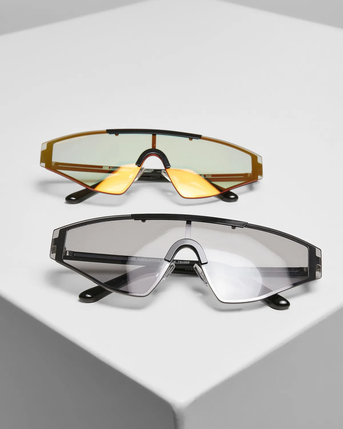 Urban Classics France 2-pack aurinkolasit - Musta/Oranssi Outlet