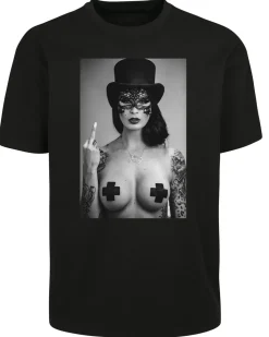 Disturb Artists Sini Ariell Fuck you Oversize t-paita - Musta New